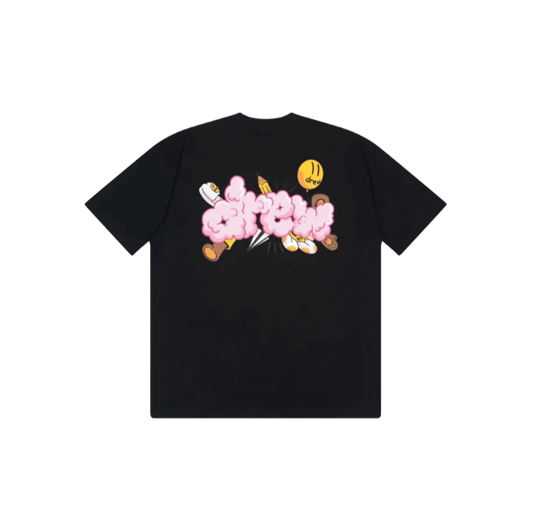 Drew House Joy Ss Tee 笑脸气球铅笔涂鸦印花圆领短袖T恤