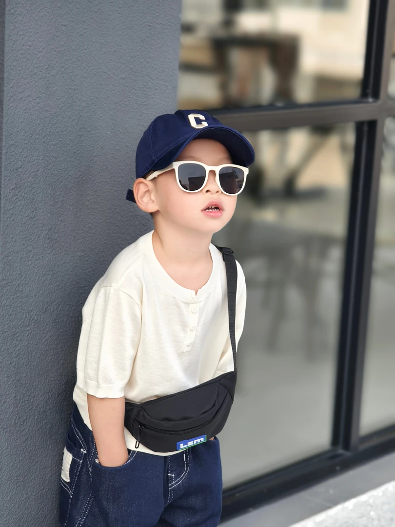 1-6岁童装A类桑蚕丝透气针织男女童夏季短袖T恤红色冰感丝纽扣042