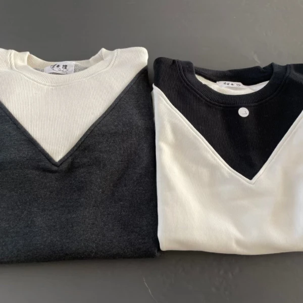 女款毛圈圆领卫衣喇叭袖上衣