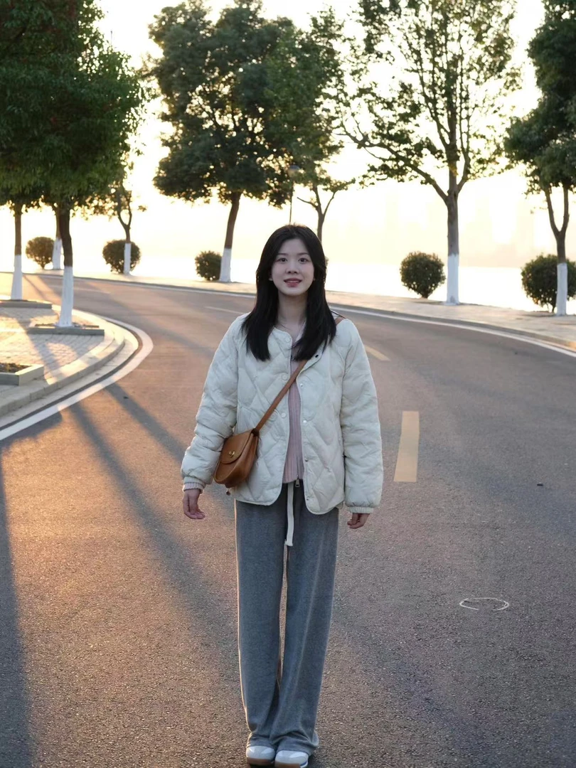 2025秋冬新款菱格棉服女高级感小个子外套宽松显瘦百搭休闲裤套装