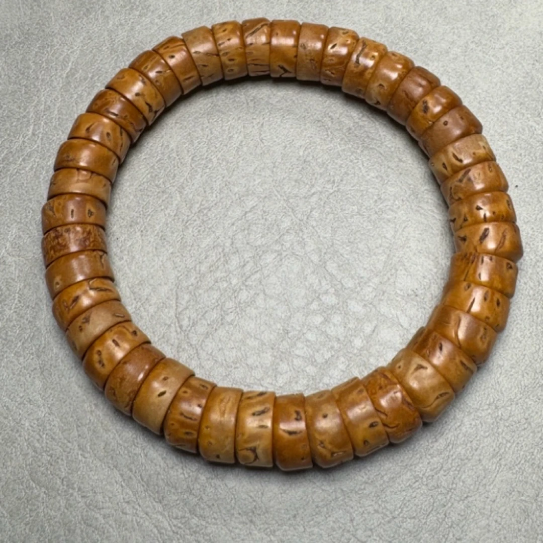 非金属木质手链 精工饭碗桃核手串 单珠尺寸10mm+