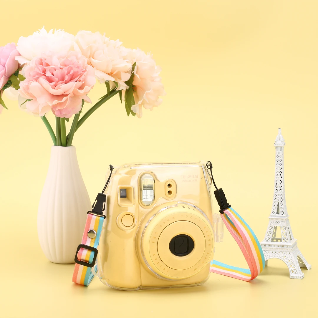 FEBBRAIO拍立得mini9/8ins透明壳白色休闲防水小众简约日系小清新