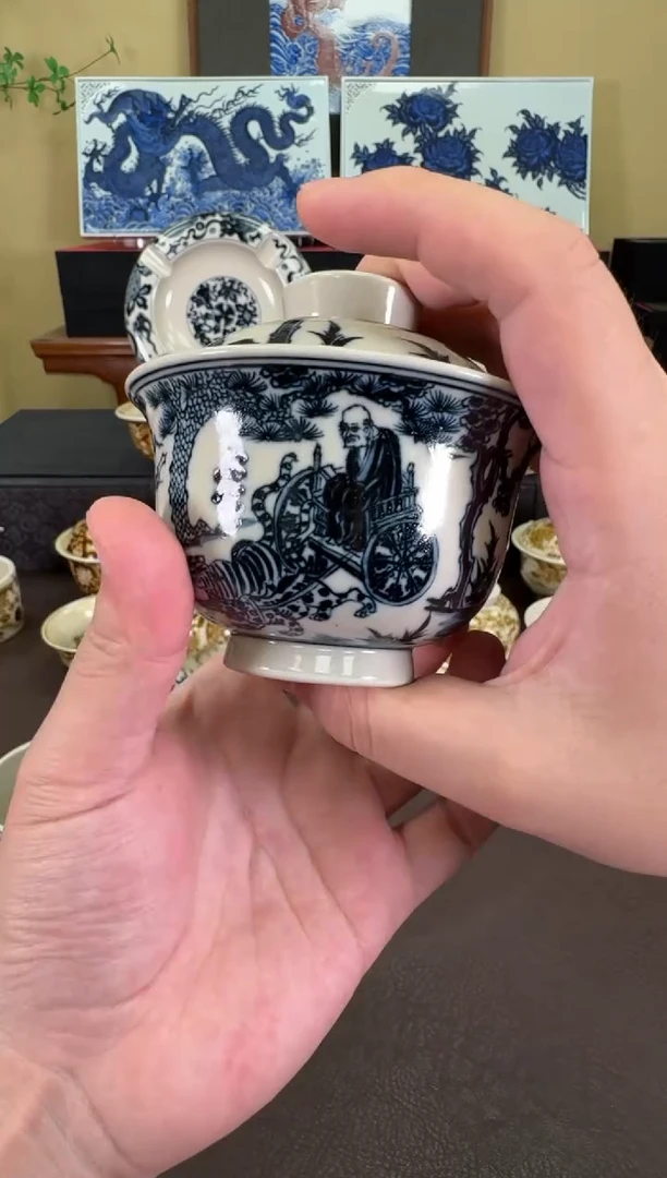 【闪购商品】杯二号釉鬼谷子盖碗