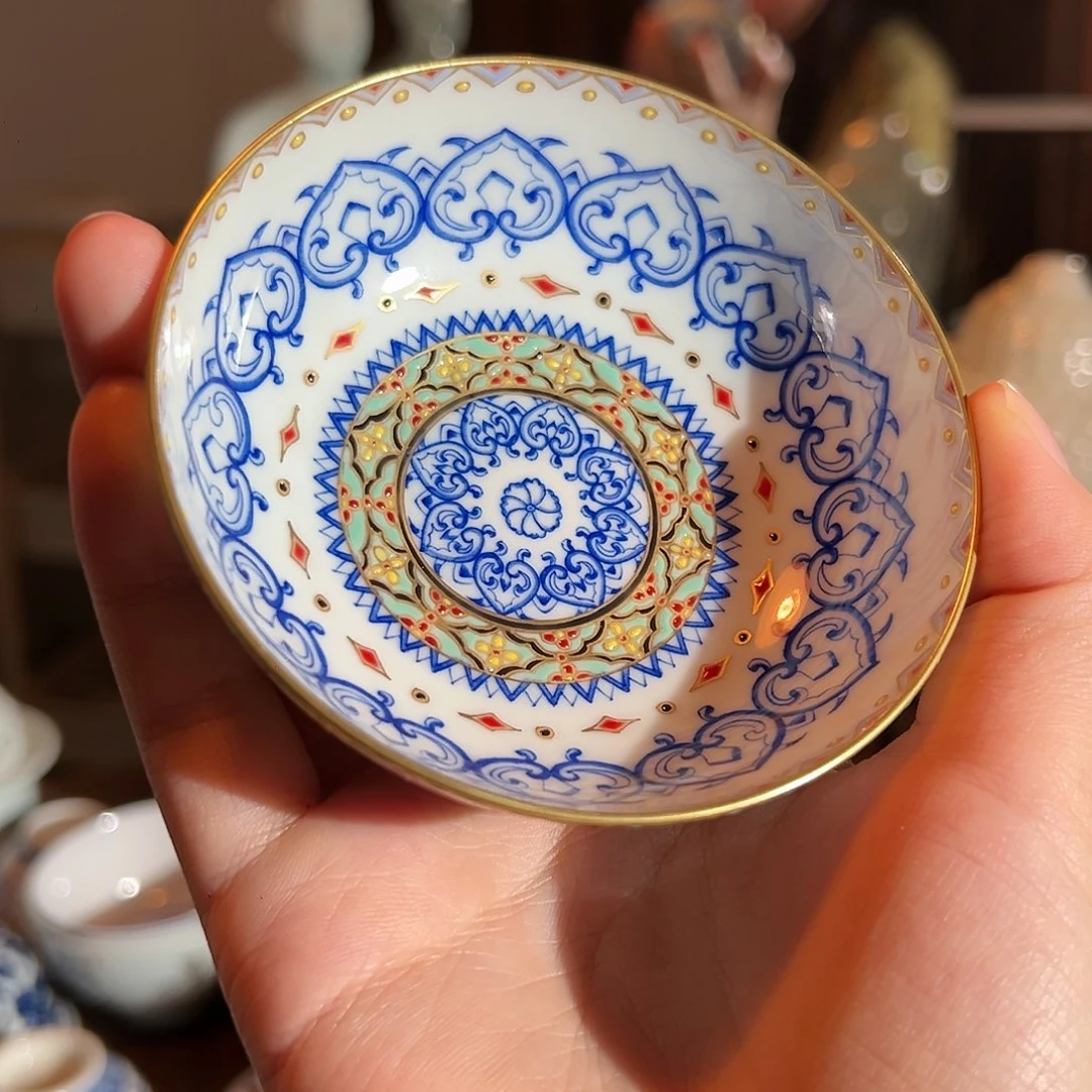 踏*河景德镇陶瓷主人杯珐琅宝相