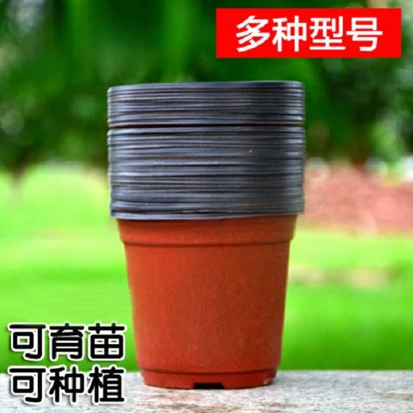双色花盆种植育苗袋装盆营养钵塑料一次性加厚园艺绿植盆多肉盆