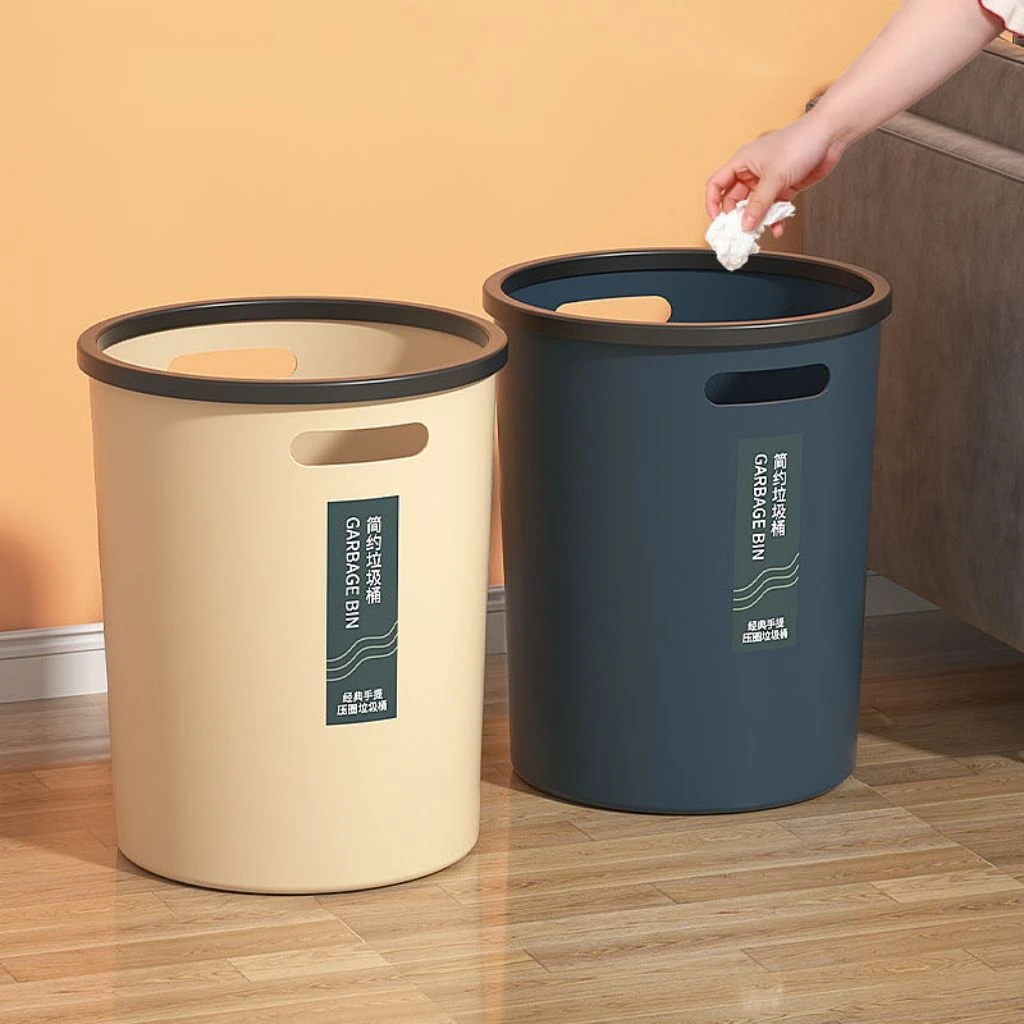 大号家用厕所卫生间压圈客厅卧室办公室厨房加厚垃圾桶带盖