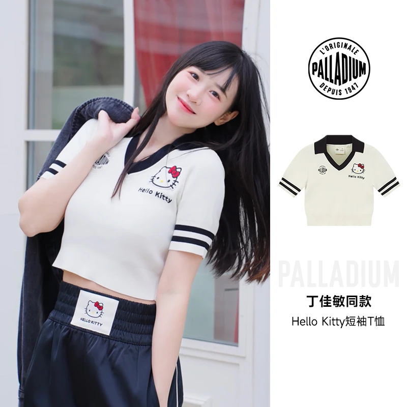 帕拉丁夏季女款上衣潮流百搭翻领短袖1910298