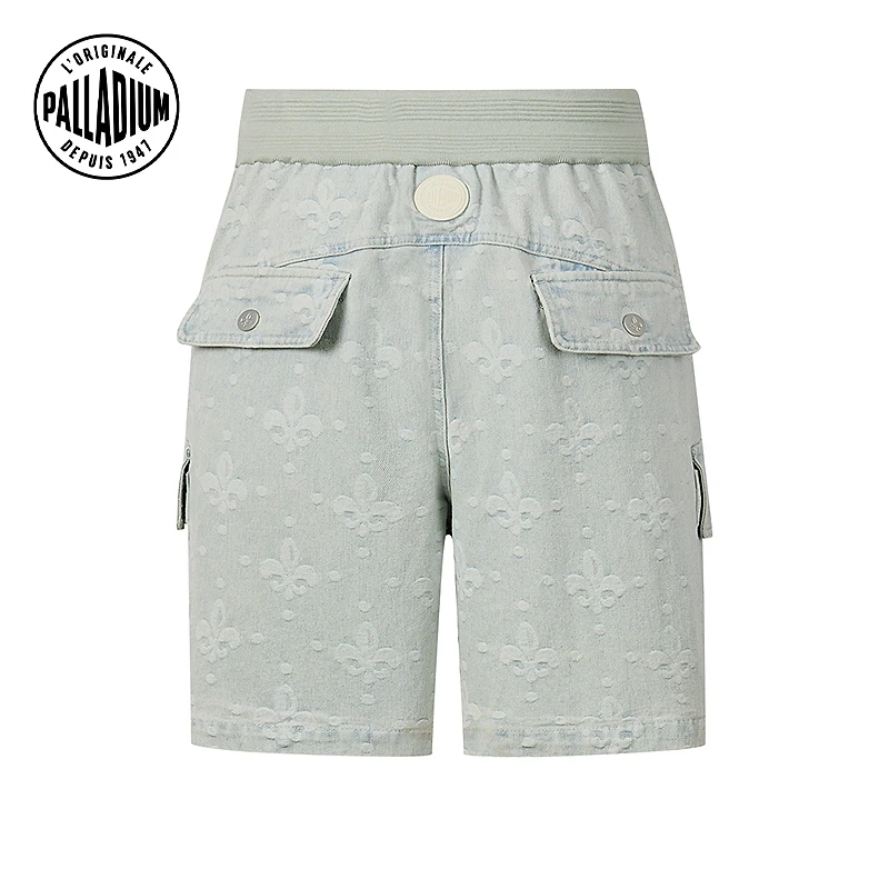 【明星同款】帕拉丁夏季休闲裤时尚潮流提花宽松牛仔短裤109691