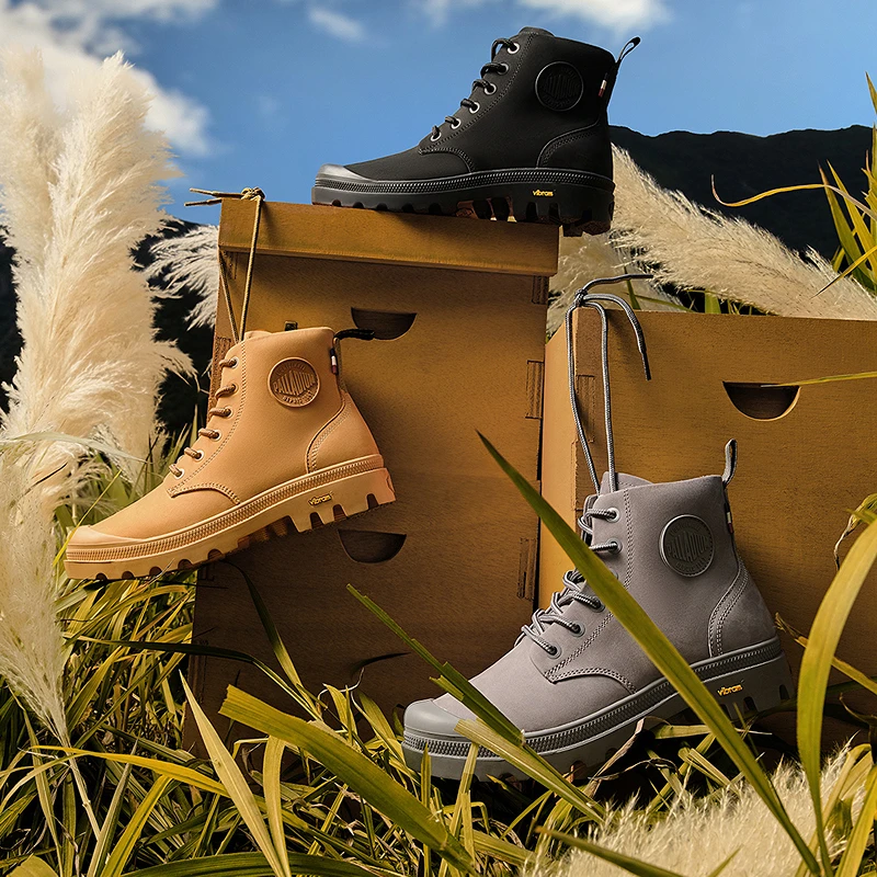 【敖瑞鹏代言】帕拉丁马丁靴男女同款加绒保暖棉鞋高帮靴79337