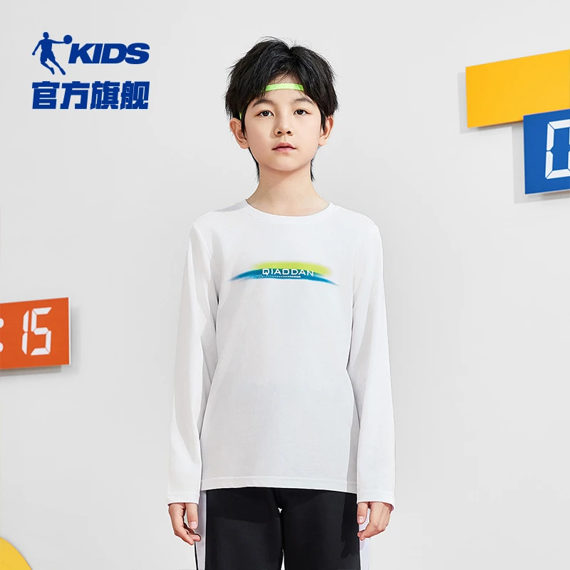 【中国乔丹】云享棉长袖T恤秋季新款长袖卫衣男童大童休闲