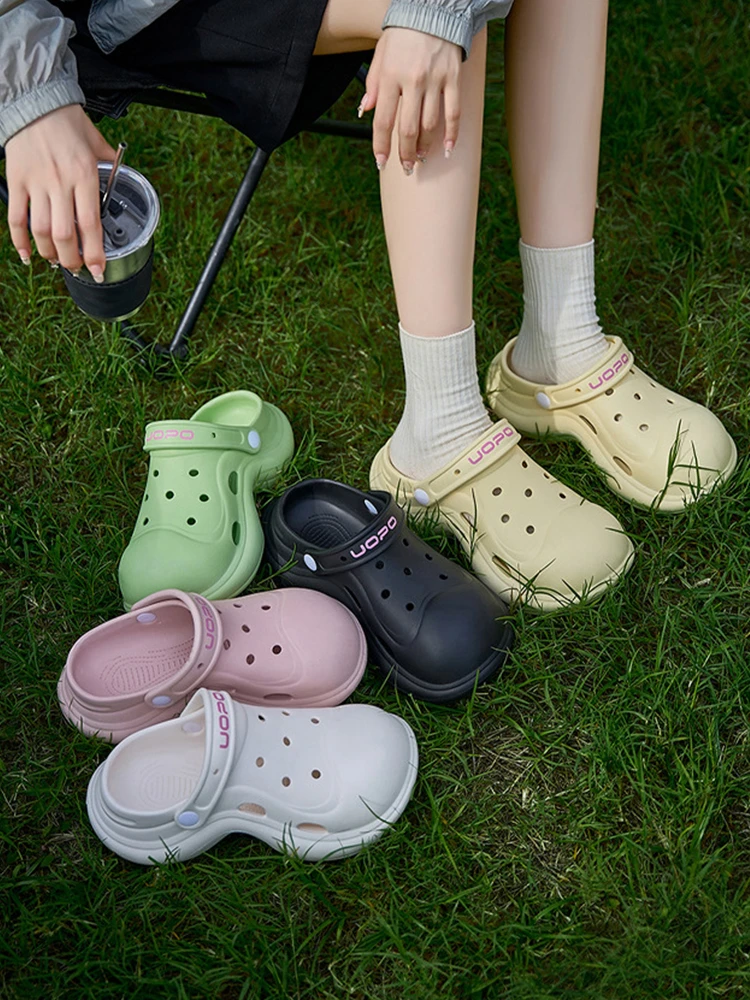 透气增高夏季新款洞洞鞋女式足弓舒适防滑不臭脚eva包头凉拖鞋