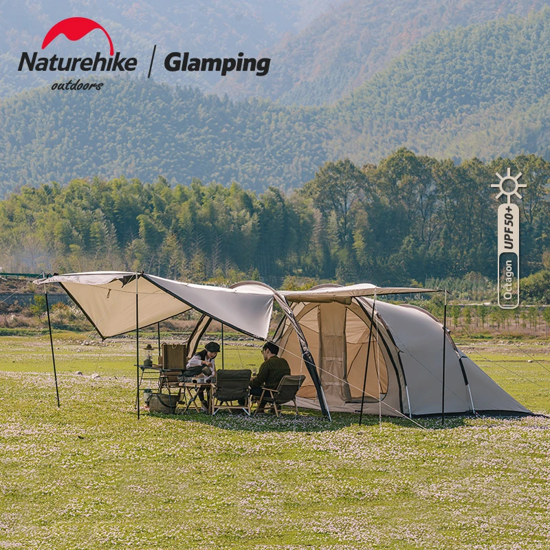 Naturehike云舟三杆隧道帐篷户外露营野营装备加厚防雨防寒-云舟