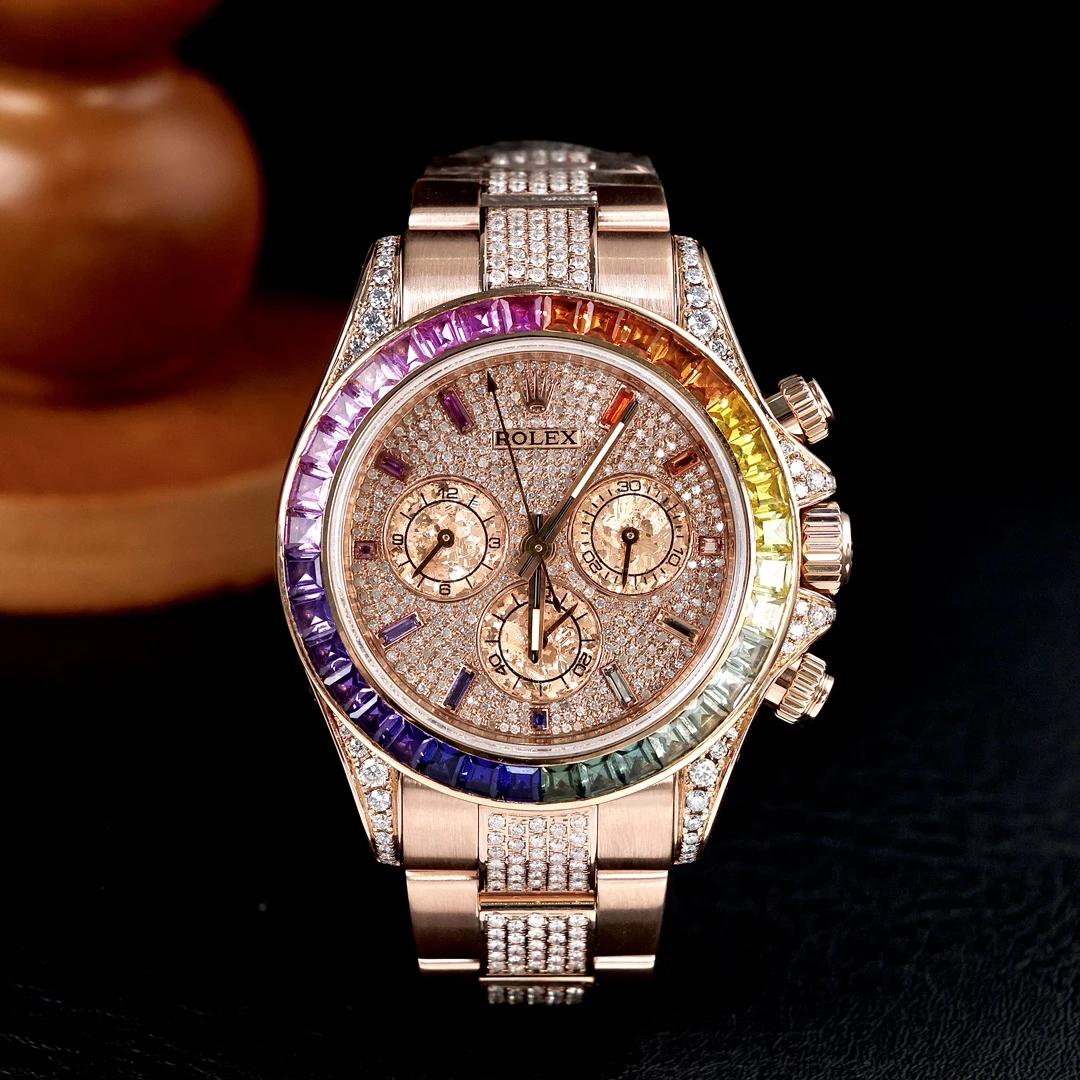 95新 达人尚品 劳力士116505腕表 玫瑰金迪通拿 40mm