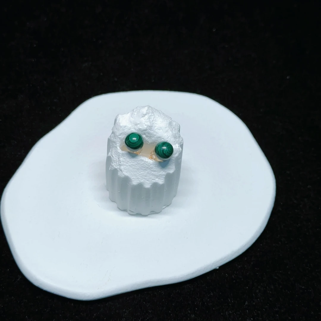 【幸福本福】孔雀石耳钉（天然珠宝多样性发其一）