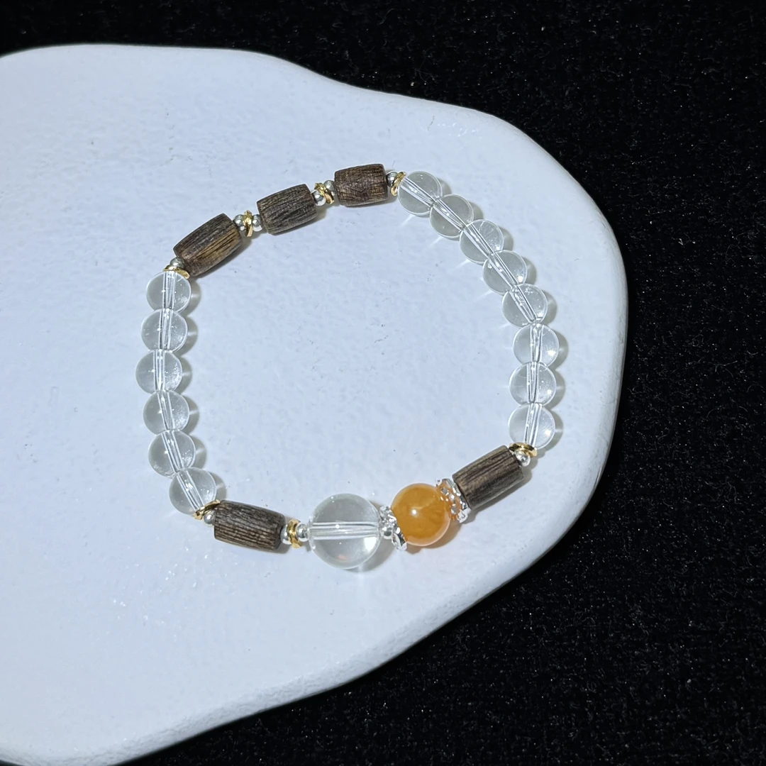 【心静身安 富贵轻松】白水晶手串（天然珠宝多样性发其一）