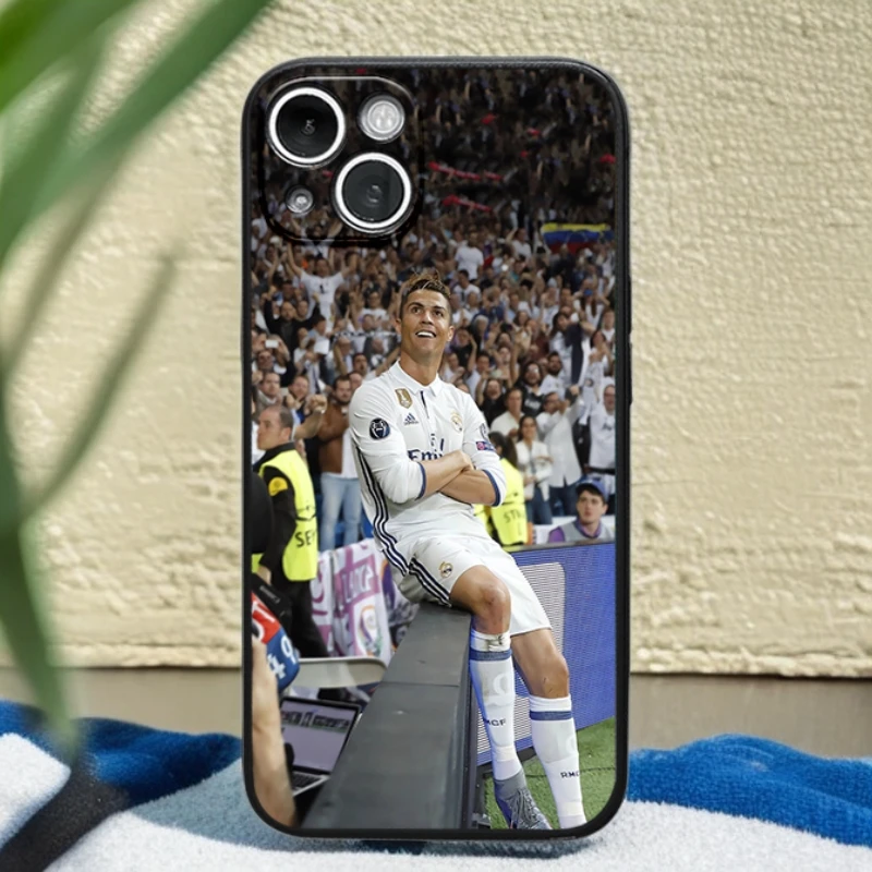 C罗球星手机壳 适用苹果15 华为小米OPPOVIVO 全包磨砂硅胶玻璃壳