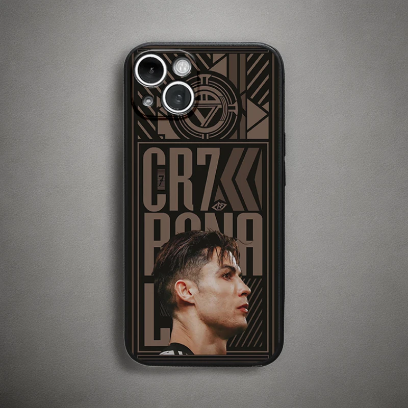 C罗CR7手机壳足球 适用于苹果14华为OPPO小米VIVO 全包硅胶玻璃壳