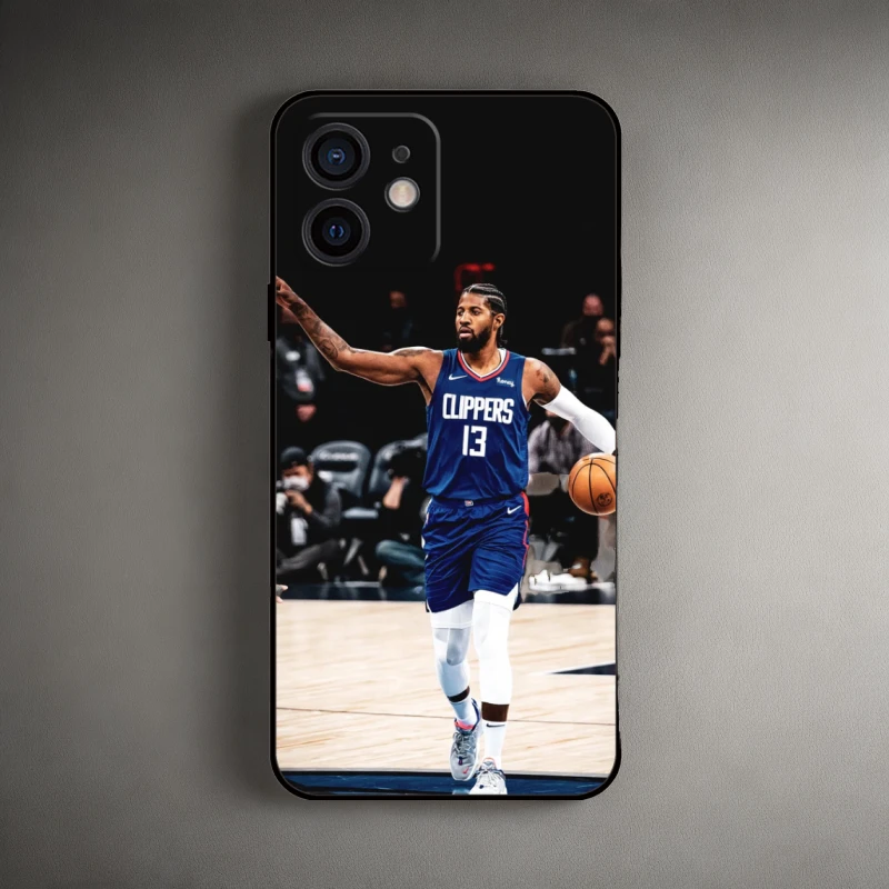 NBA保罗乔治手机壳 适用于苹果15华为OPPO小米VIVO全包硅胶玻璃壳