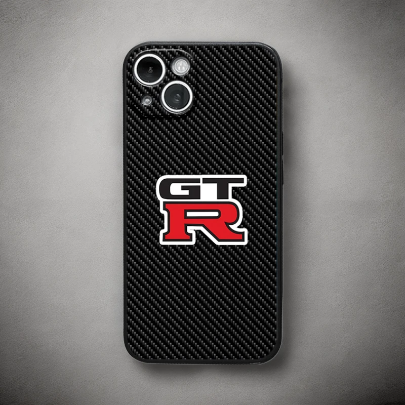 日产GTR 汽车手机壳 适用苹果14华为小米OPPOVIVO 全包硅胶玻璃壳
