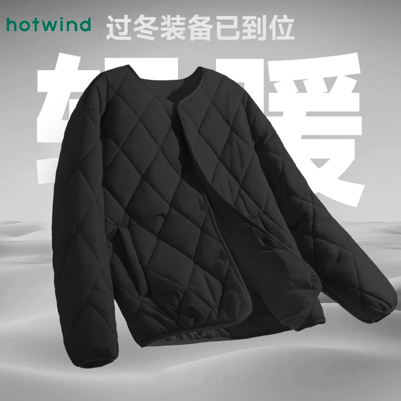 热风棉服外套女2024年冬季新款高级感棉衣初中生休闲保暖菱格棉袄