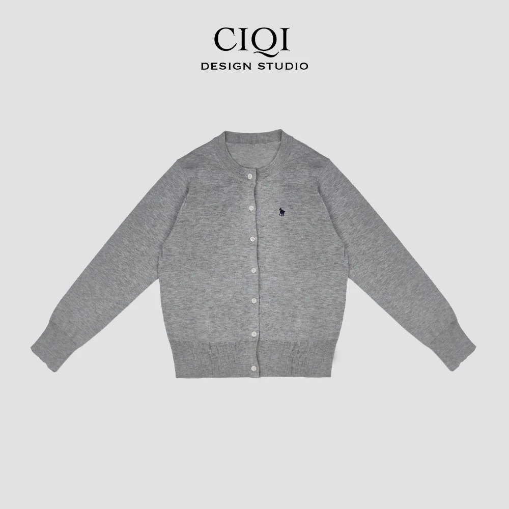 CIQI STUDIO 秋冬轻奢经典款时尚宽松版针织开襟衫 DY8096