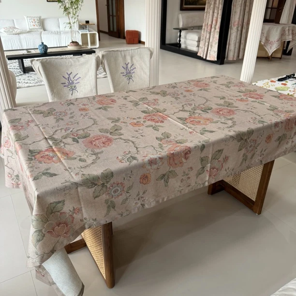 《唐韵》亚麻印花桌布桌帘