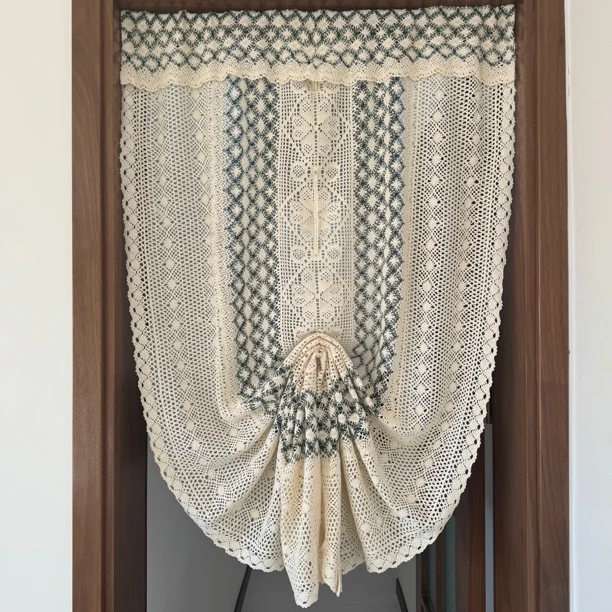 （出口版）纯棉美式乡村罗马帘 宽95高175（不带杆）