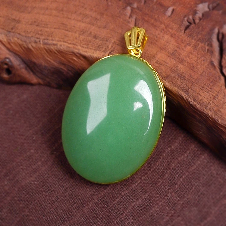 东陵玉复古吊坠【宝陀明月】天然精品东陵玉国潮风吊坠妈妈绿色简约