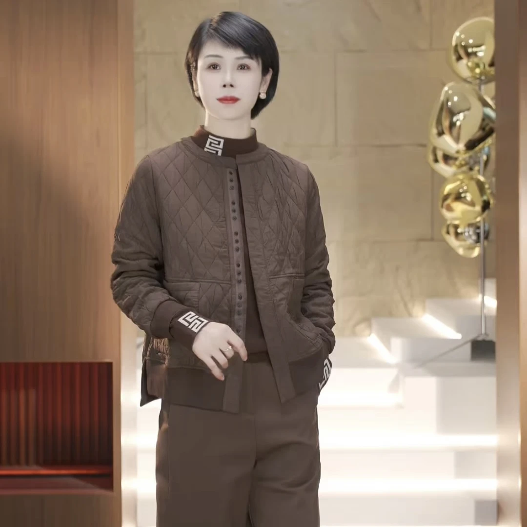 【渲渲推荐】H-3199秋季厚款百搭时尚休闲简约中式短款小外套