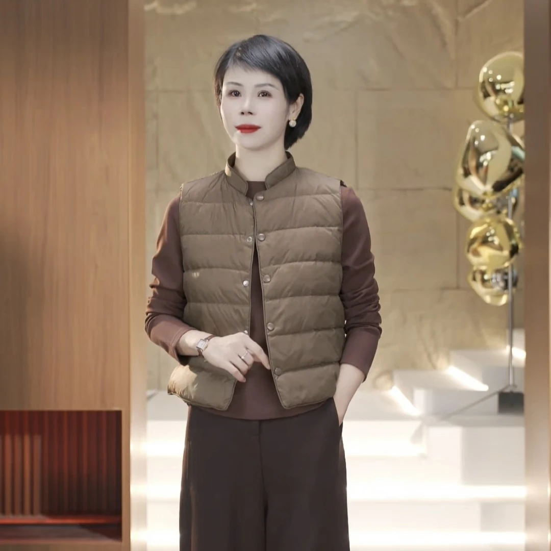 【渲渲推荐】WP-24108显瘦短款百搭轻薄羽绒马甲
