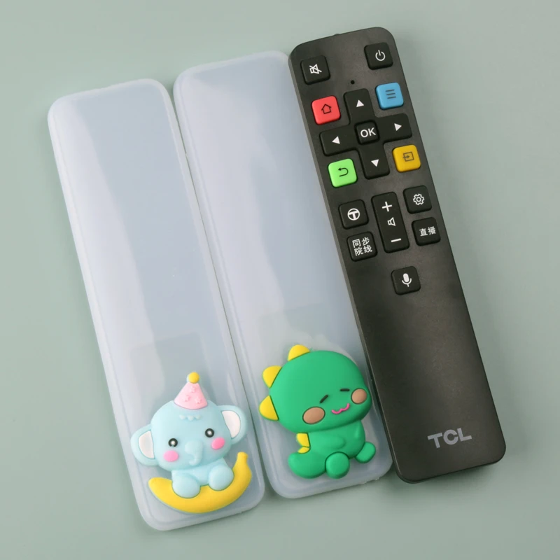 适用TCL电视机遥控器保护套软硅胶全包防摔透明套可爱卡通防尘罩