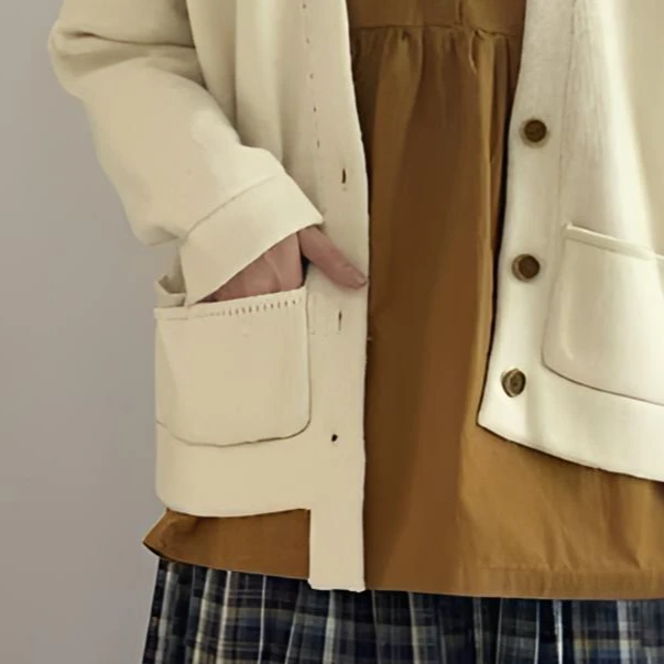 时尚春秋冬款上衣针织简约大方气质休闲秋冬宽松时尚百搭韩版撞色