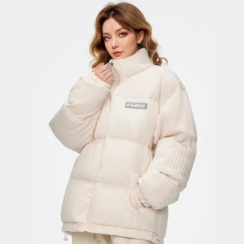 Nuthink国潮秋冬棉服oversize时尚百搭外套加厚加大情侣装外套潮