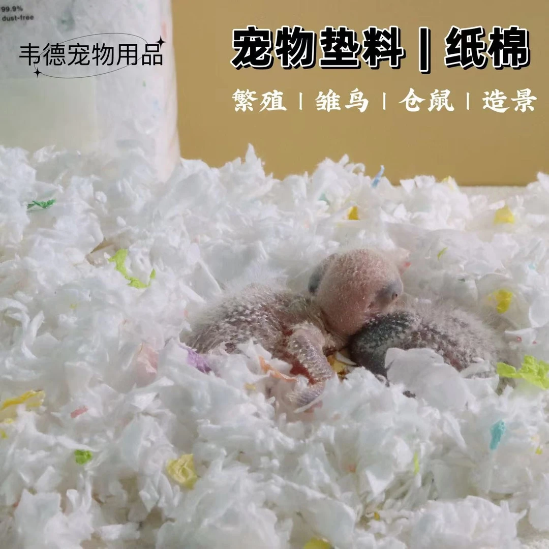【鹦鹉纸棉垫料】无尘木屑专用鸟类仓鼠用品非rm纸棉艾特宠物用品