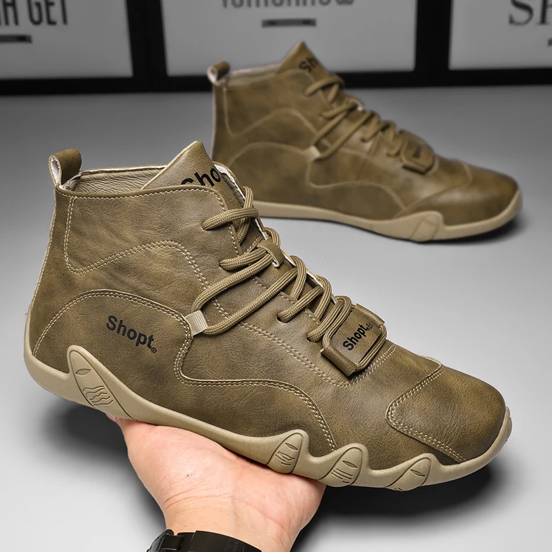 夏季男鞋2025新款男士马丁靴运动休闲英伦风工地干活防滑工装潮鞋