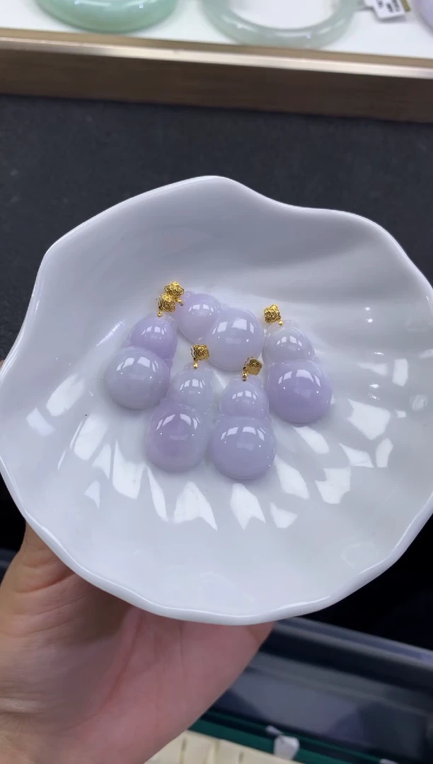 【闪购商品】翡翠吊坠(赠链)18K金镶嵌FA68  多样性发其一赠银链
