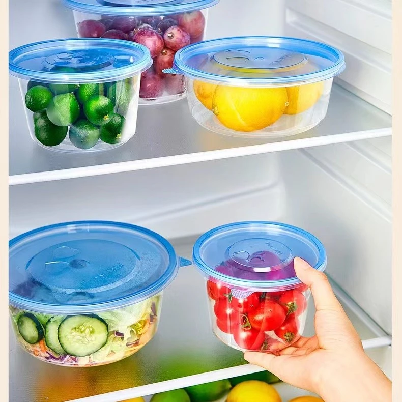 youshangwan/柚尚碗兴七彩加厚打包盒圆型一次性碗餐盒可微波加热