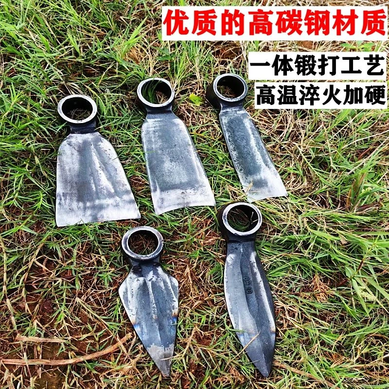 汽车连杆锻打高温淬火锄头除草撅连镢头加厚手工锻打耐用农用锄草