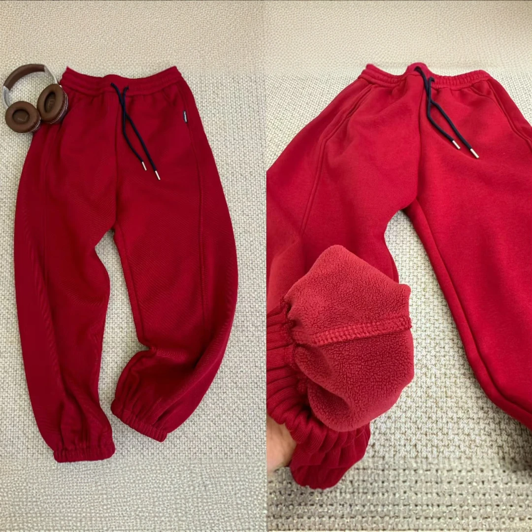 【郁儿严选】77515秋冬款2024新款百搭松紧腰显瘦抽绳宽松束脚卫裤