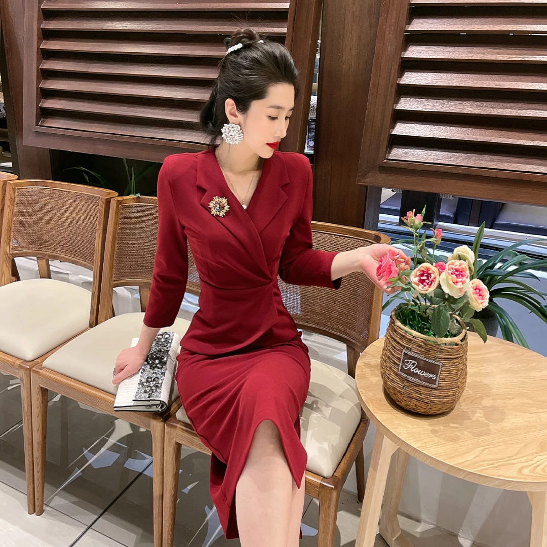 牟之恋春秋礼服新款爆款高端气质喜婆婆喜妈妈婚宴装红色9309-11