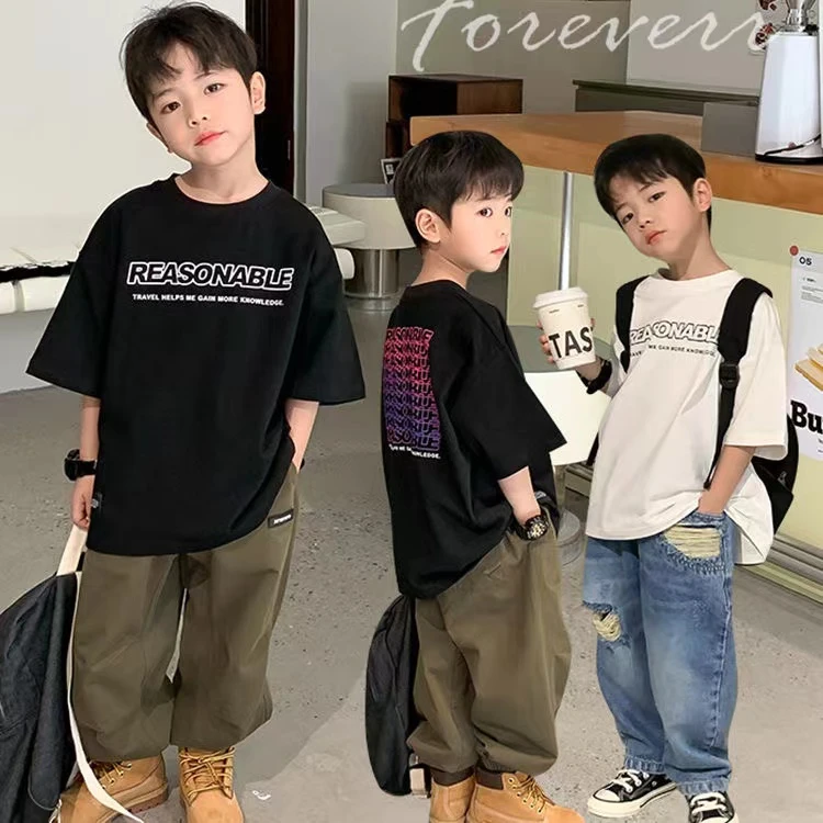 纯棉男童t恤短袖童装夏装2024新款儿童男孩半袖韩版宝宝上衣洋气