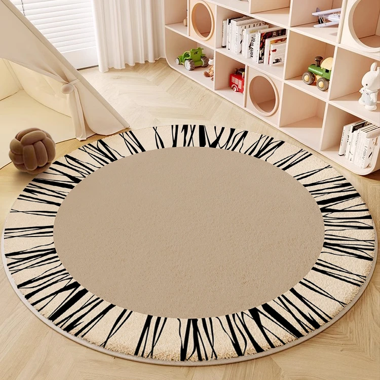 圆形地毯客厅轻奢高级感地垫免打理沙发垫子阳台卧室摇椅转椅脚垫