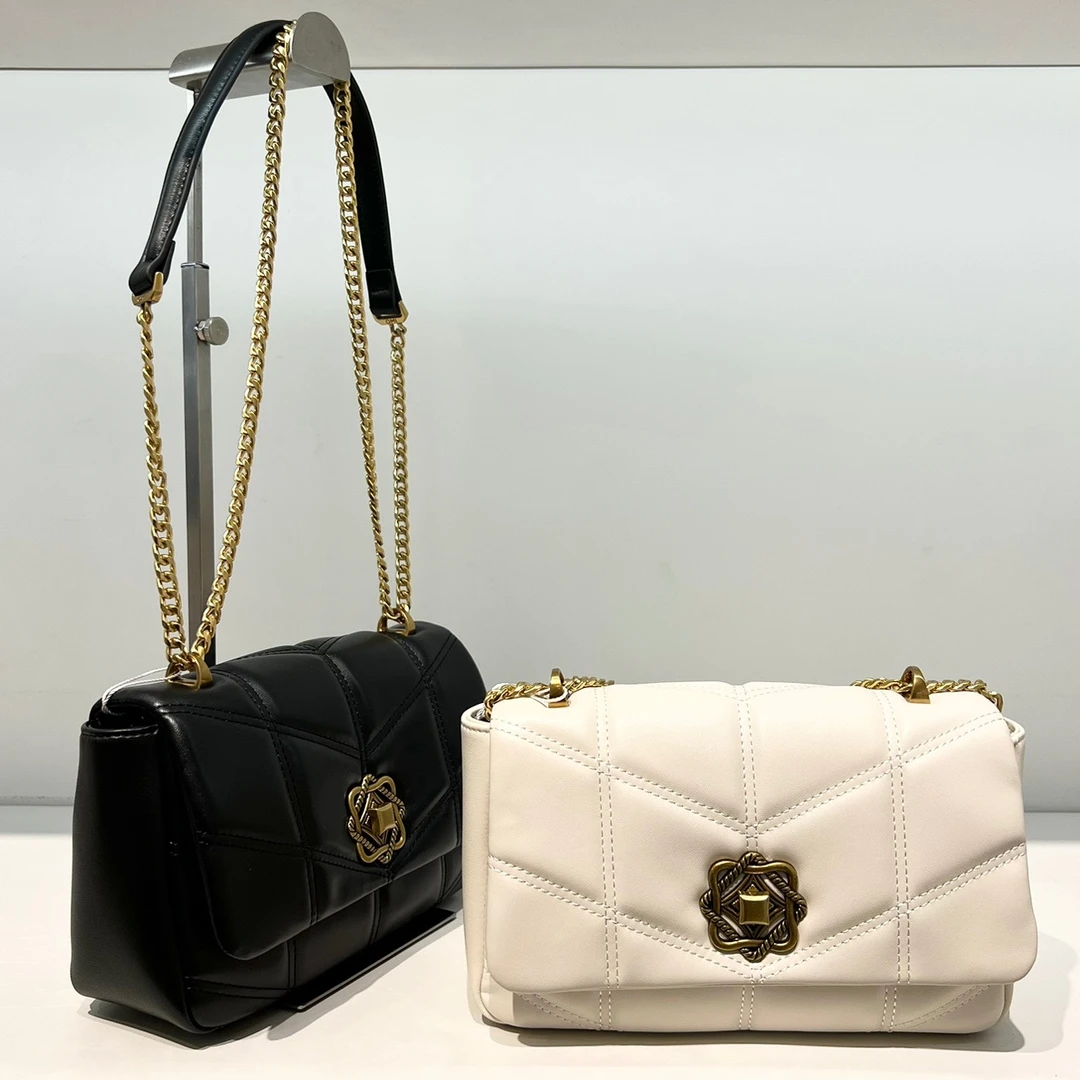 欧米OMI女包潮流时尚小香风菱格链条包单肩斜挎包包女腋下包