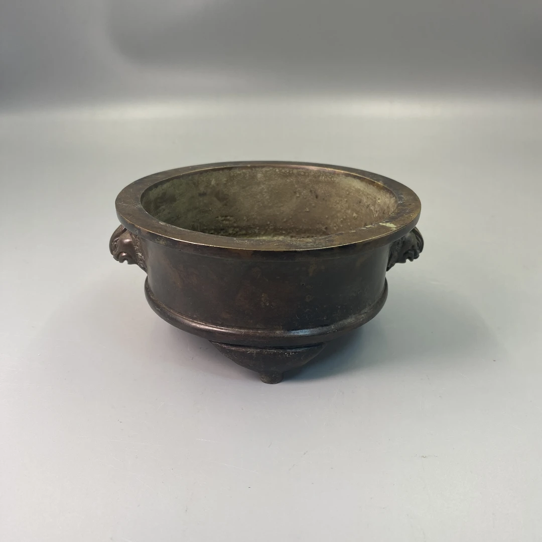 民国至早期大明宣德年制款天鸡耳法盏铜香炉益合/2411-104