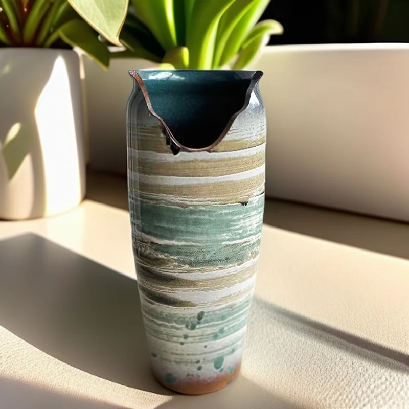 手工花盆紫砂发货温馨颜色制作品质瘦高老桩缺口处理