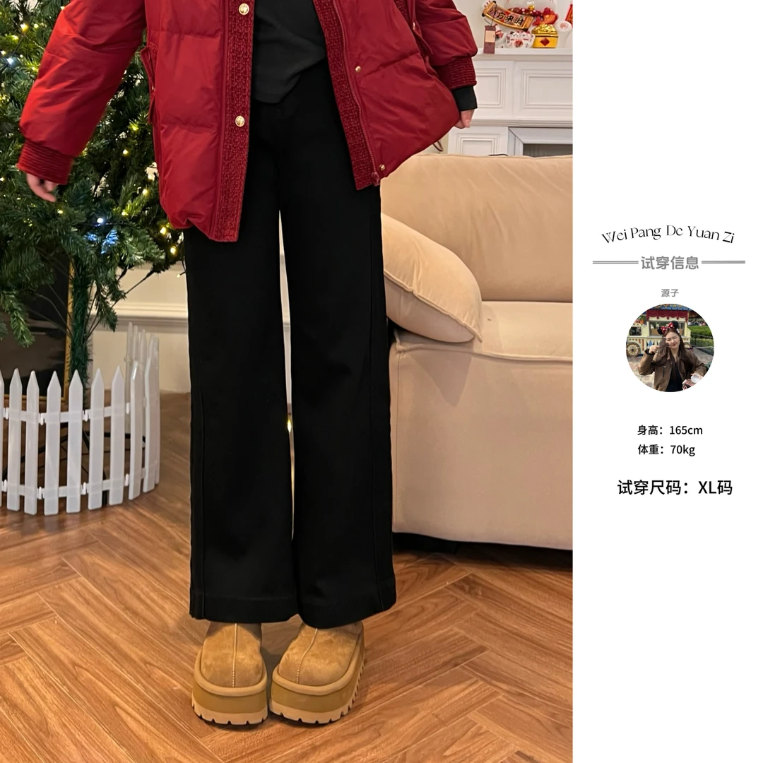 NANXU/楠序源子【“巨瘦”直筒裤】微胖女装 2024年秋冬牛仔裤YZ33078