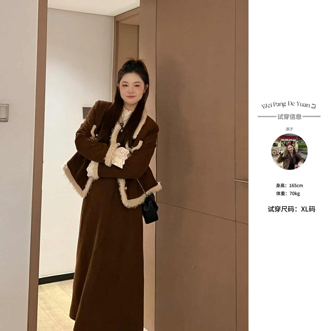 【反季】楠序源子【苏里小姐】微胖女装 时尚显瘦气质两件套YZ33022