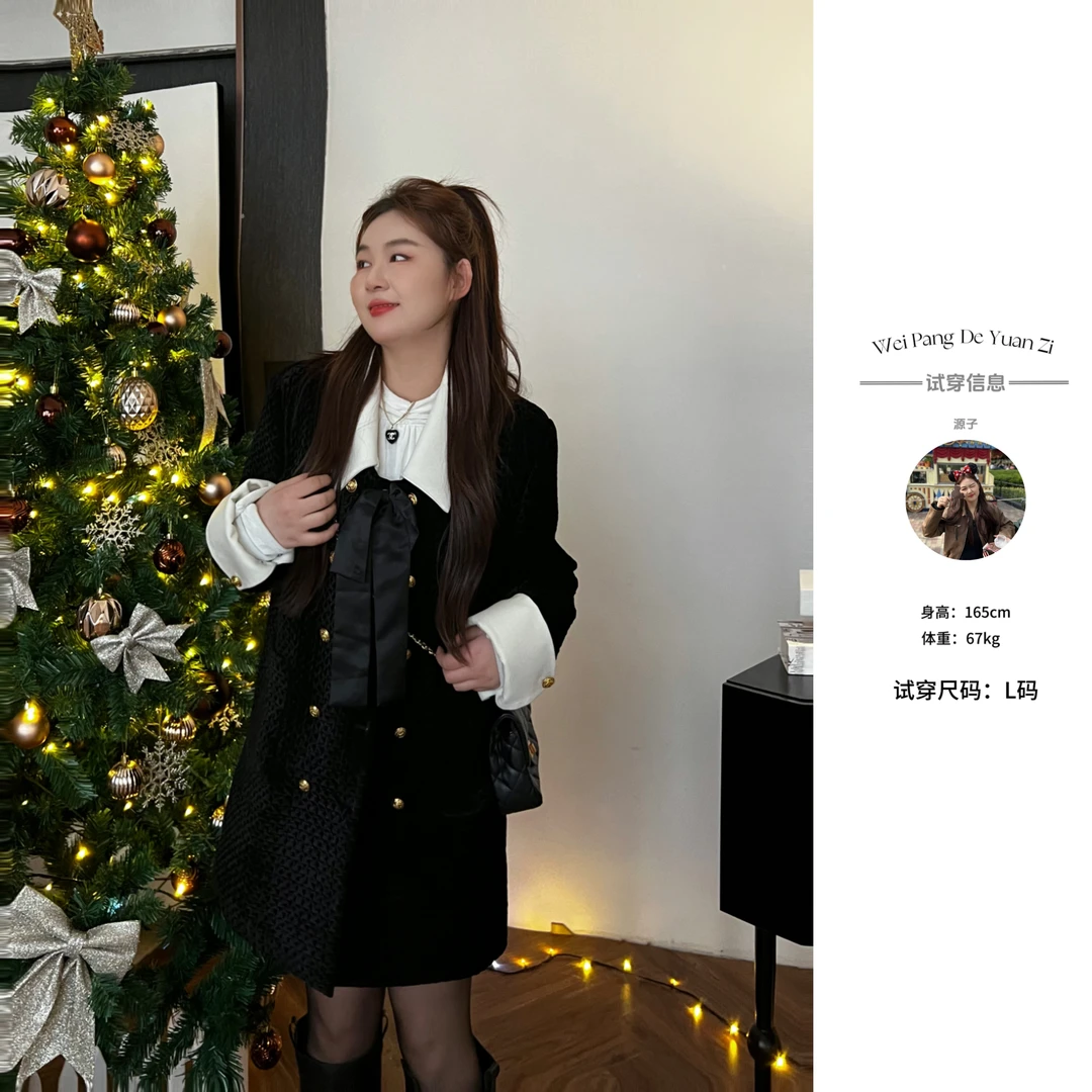 楠序源子【高光时刻】微胖女装短款时尚气质丝绒羽绒服YZ20296