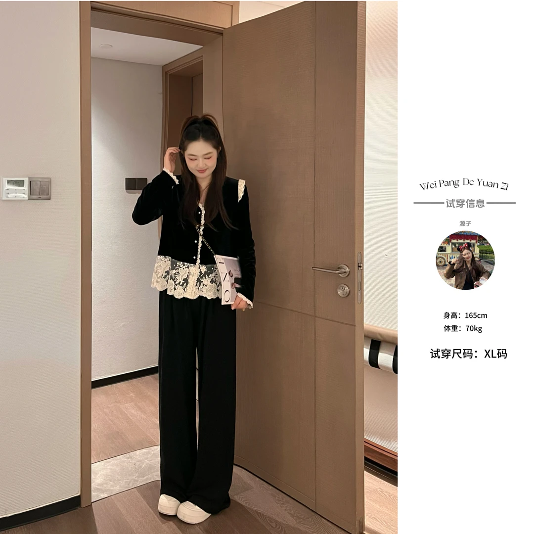 NANXU/楠序源子【悸动】微胖女装 2025春季显瘦假两件外套女YZ32326