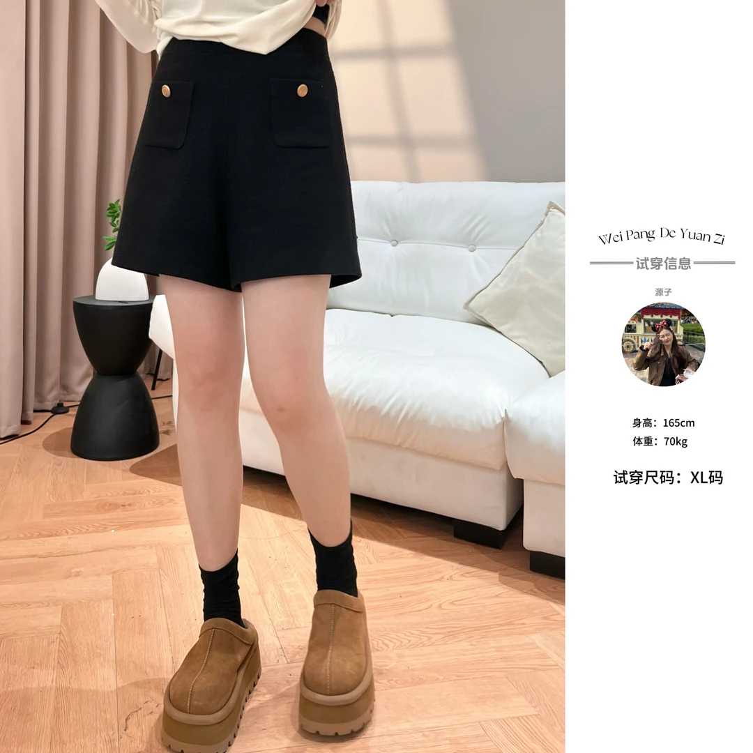 NANXU/楠序源子【超模短裤】微胖女装 洋气休闲装新短裤女款YZ33117